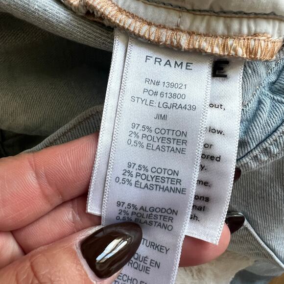 Frame Women’s Le Garçon Distressed Jeans Light Wash Size 25 Contemporary Chic - Picture 6 of 10